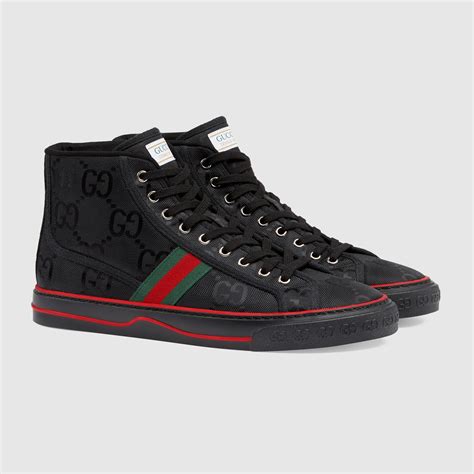 gucci black and white sneakers